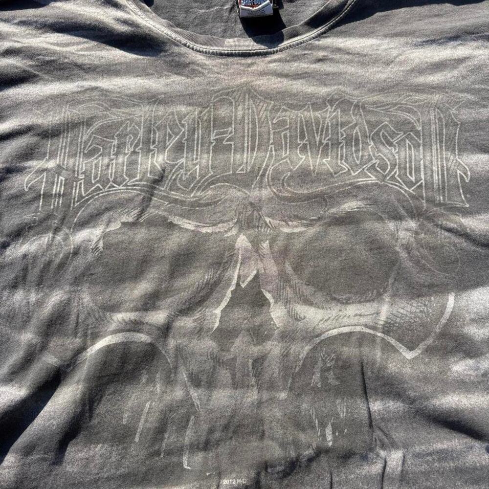 Y2k 00s Biker Tee Harley Davidson skull tee